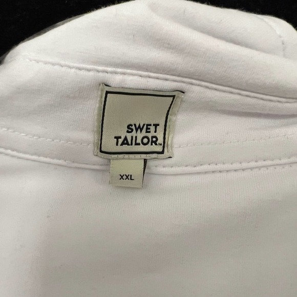 Swet Tailor Cotton Stretch Polished White Button Down Shirt XXL - Picture 5 of 10